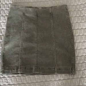 Free people grey denim skirt.